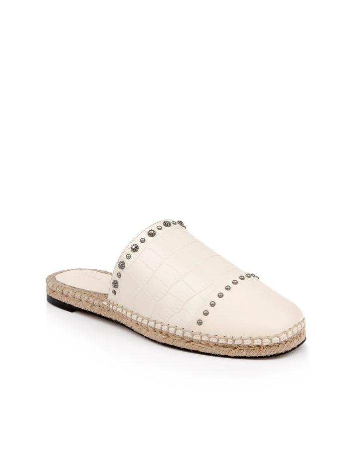 l'agence Espadrilles en cuir Helanor Ecru Leather