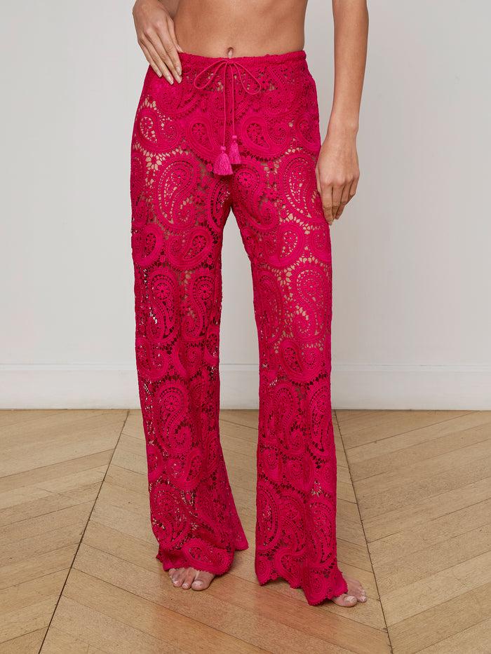 L'agence Geraldine Cover-Up Pant Fuschia