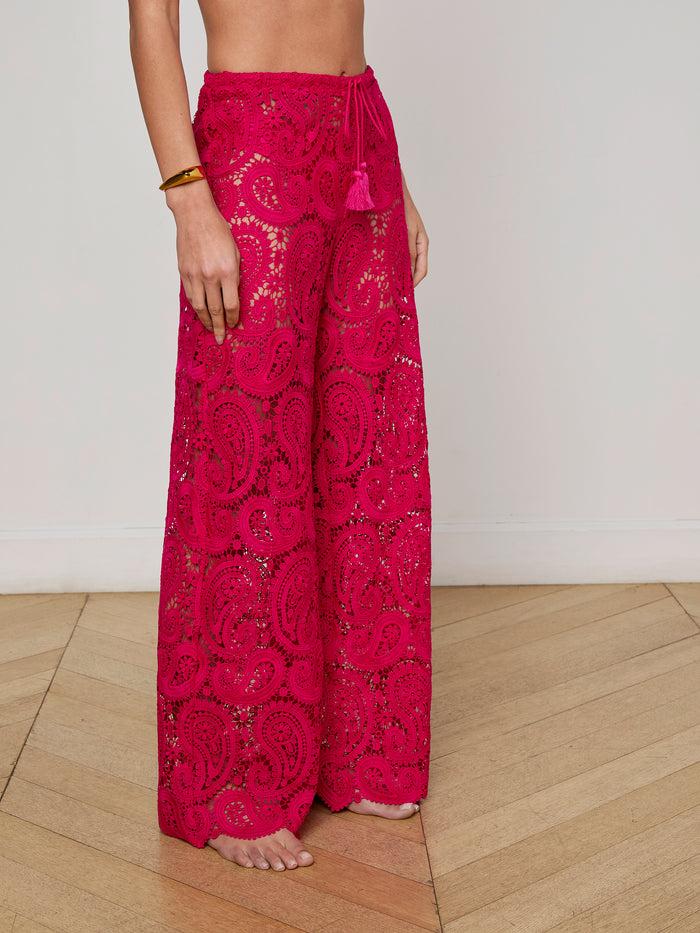 L'agence Geraldine Cover-Up Pant Fuschia