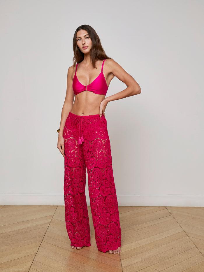 l'agence Geraldine Cover-Up Pant Fuschia