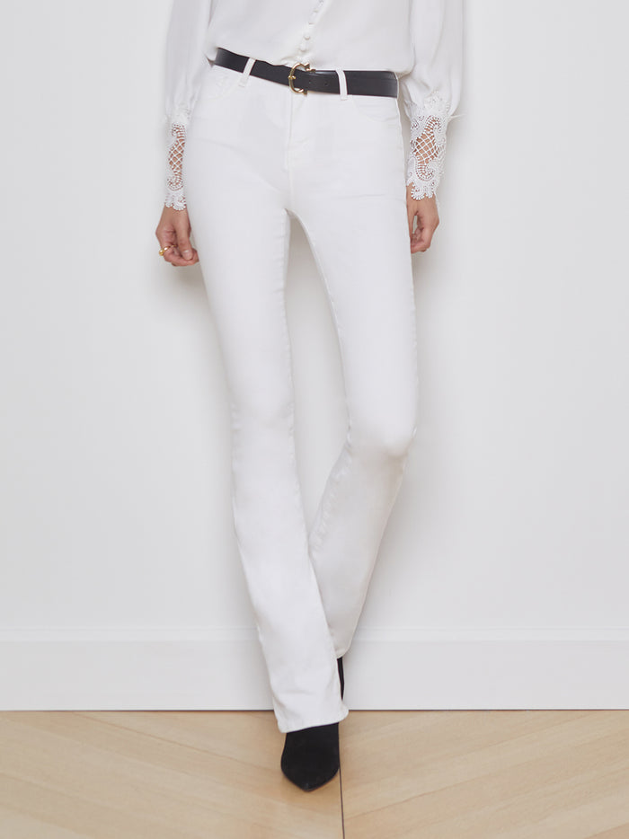 L'agence Jean Bootcut Selma Blanc