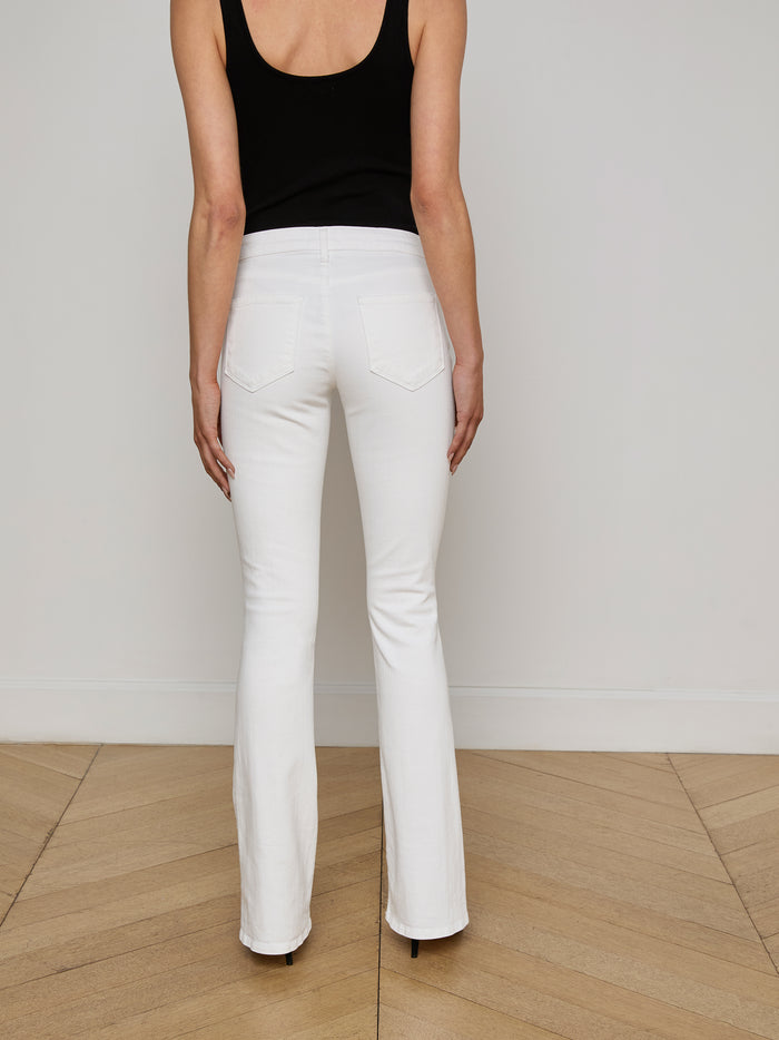 L'agence Jean Bootcut Taille Basse Cara Blanc