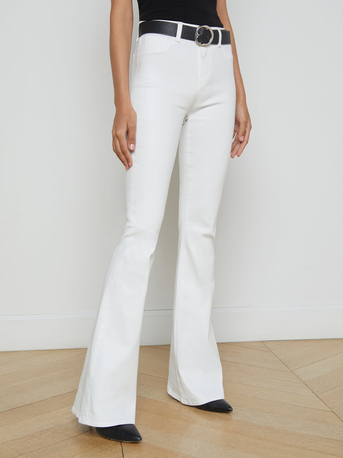 L'agence Jean évasé Enduit Marty Blanc Coated