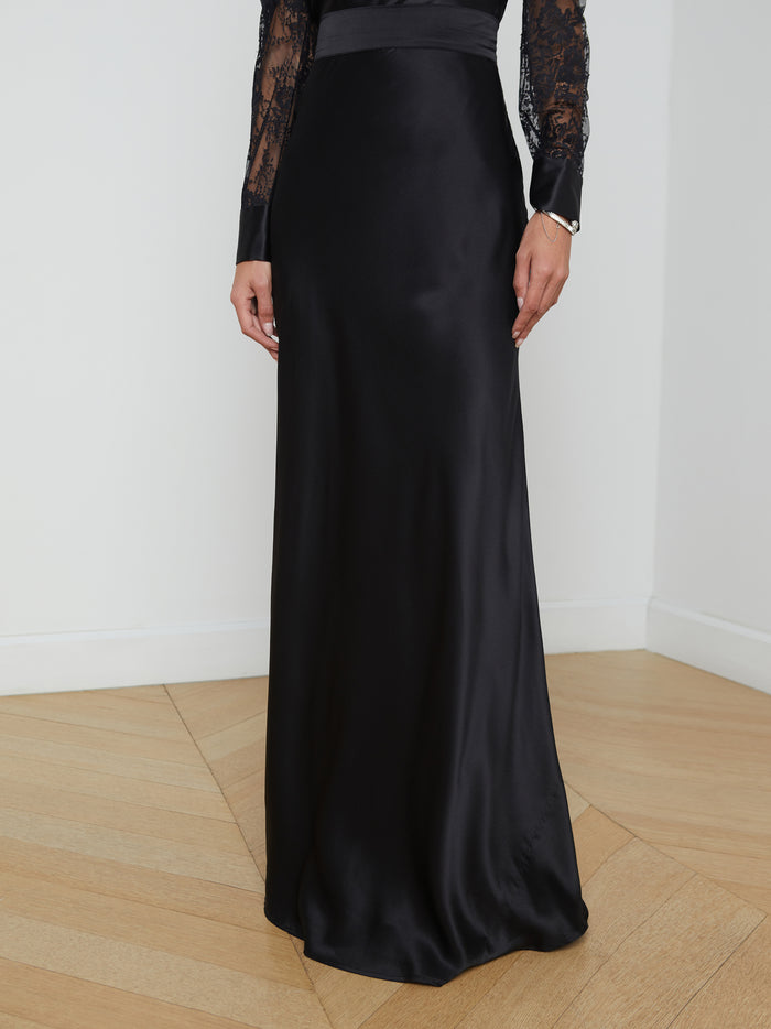 L'agence Jupe En Soie Ryker Black