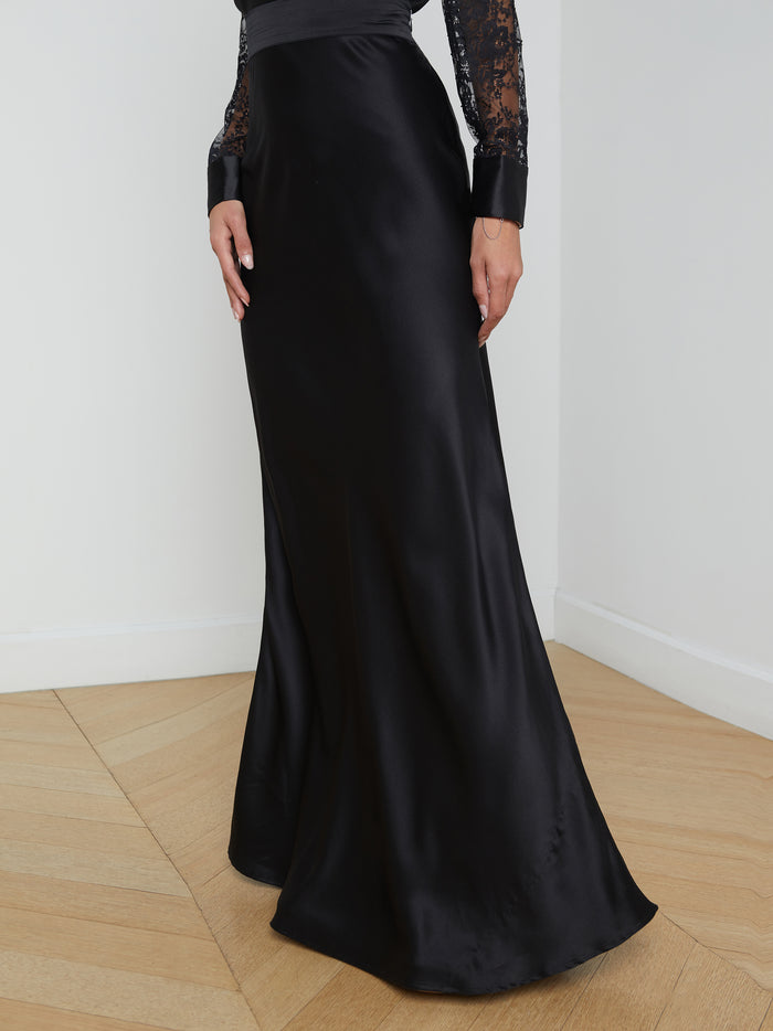 L'agence Jupe En Soie Ryker Black