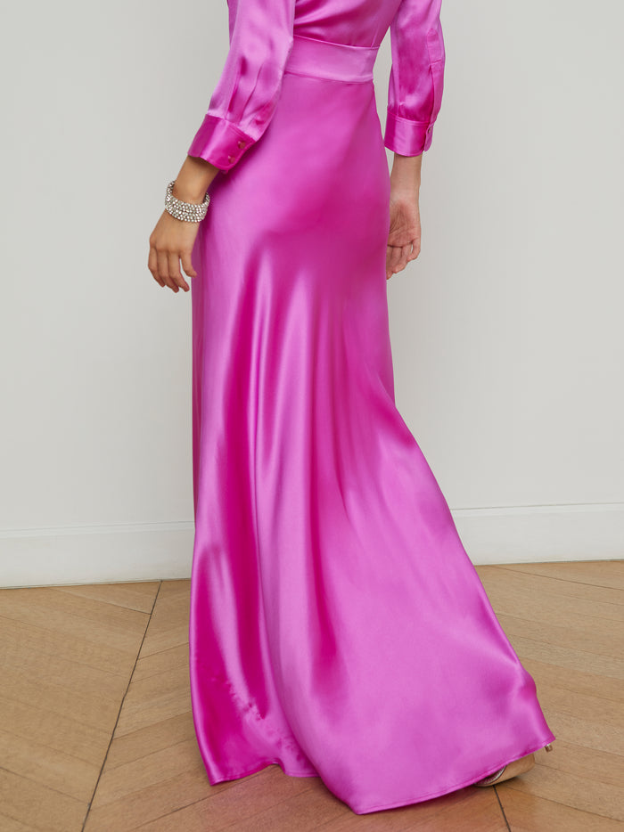 L'agence Jupe En Soie Ryker Bright Purple