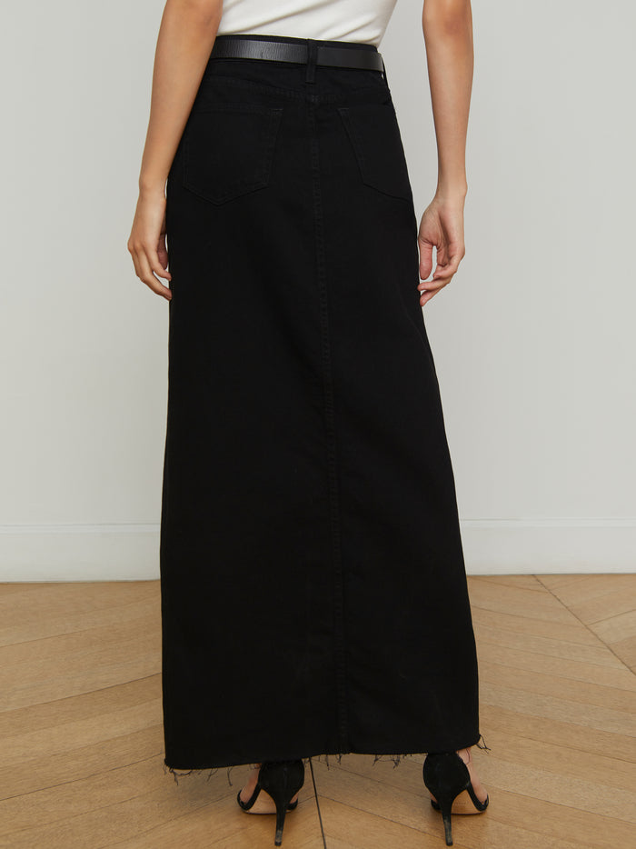 L'agence Jupe Longue En Jean Rysa Noir