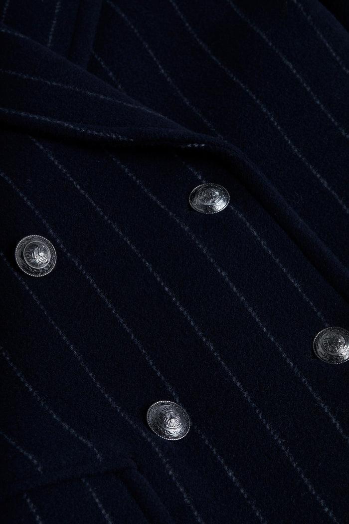 L'agence Manteau Olina Midnight/Ivory Pinstripe