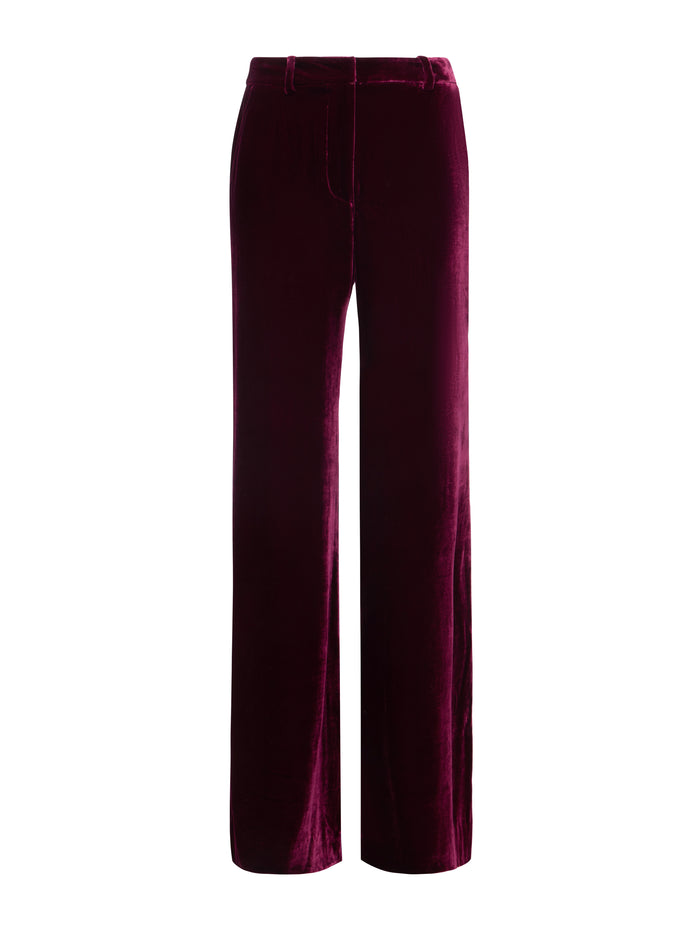 L'agence Pantalon Ample En Velours Pilar Dark Port