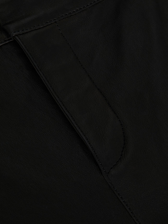 L'agence Pantalon En Cuir Ketra Black