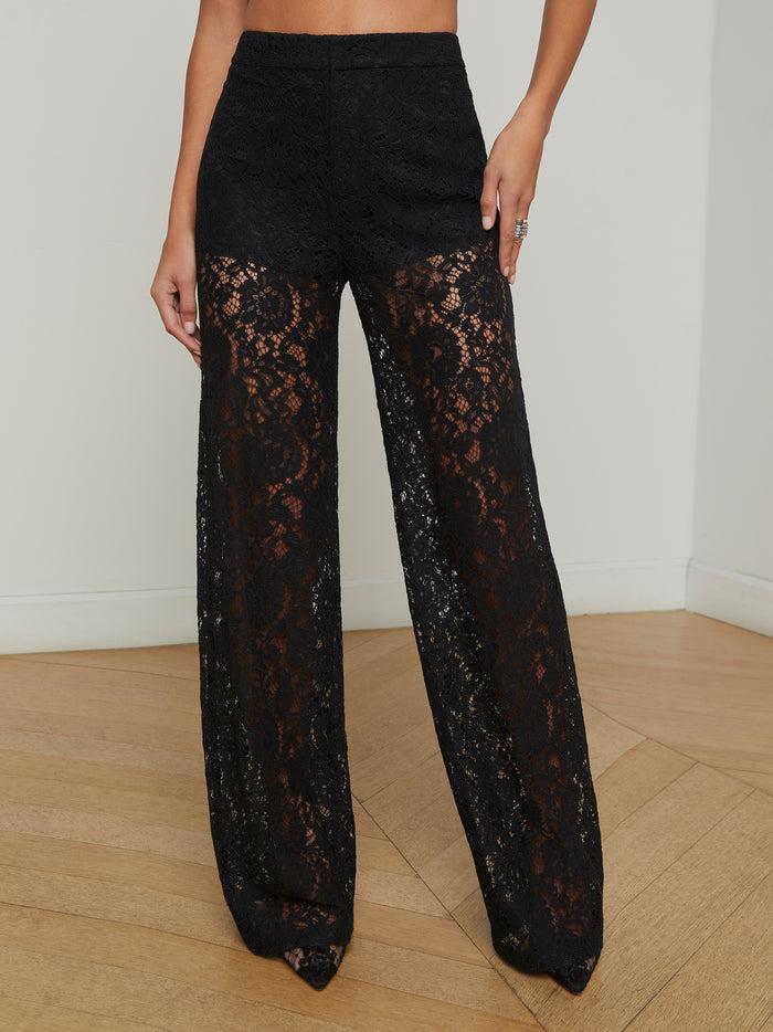 l'agence Pantalon en dentelle Livvy Black