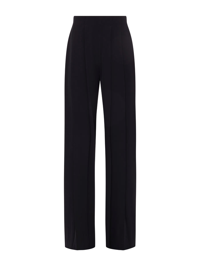 L'agence Pantalon Large En Tissu Plissé Nova Black
