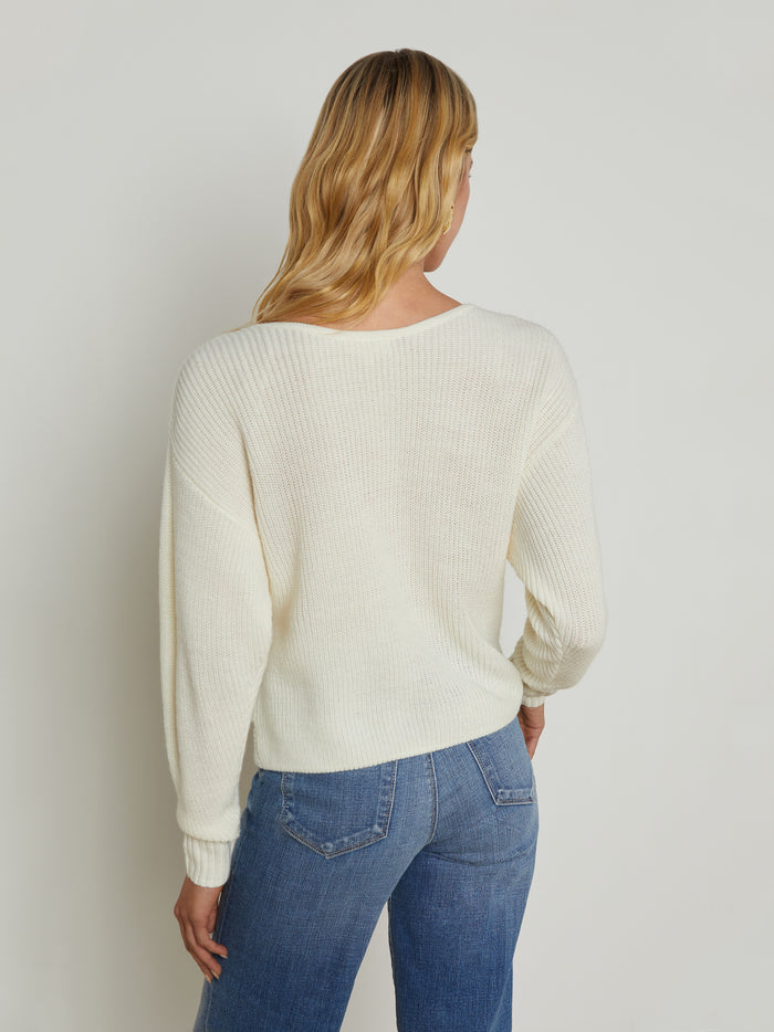L'agence Pull Cache-cœur Antonella Ivory