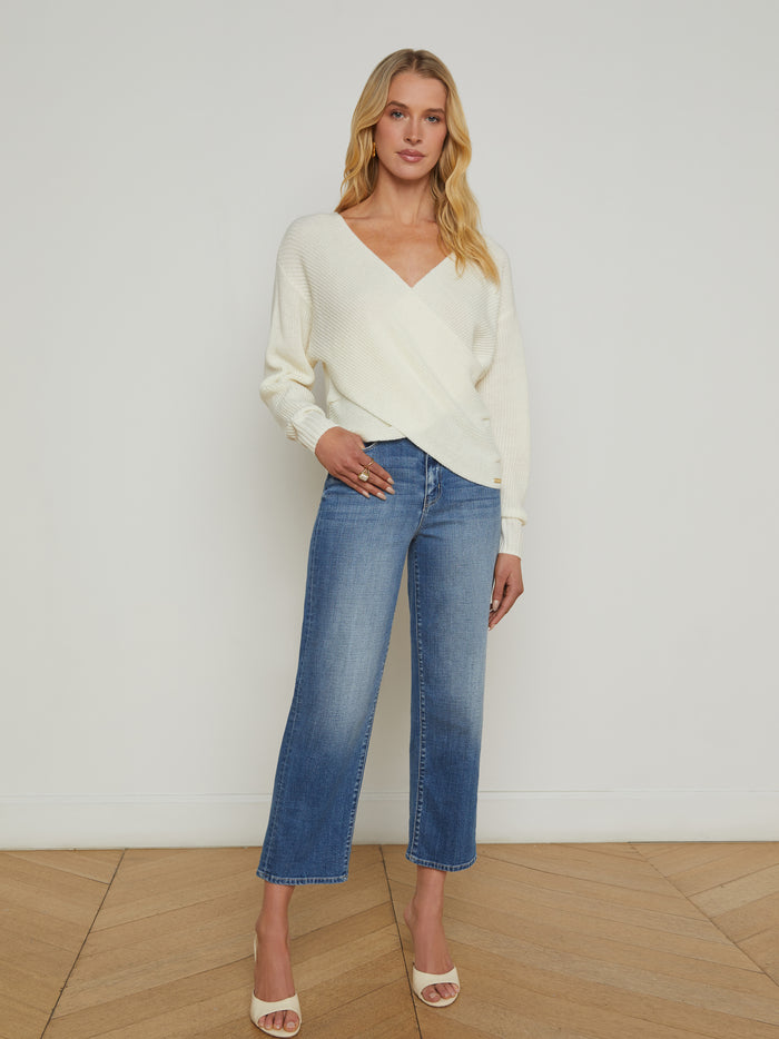 L'agence Pull Cache-cœur Antonella Ivory