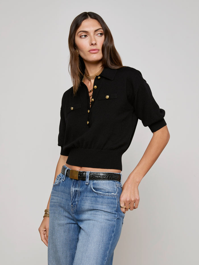 L'agence Pull Masaki Black/Gold