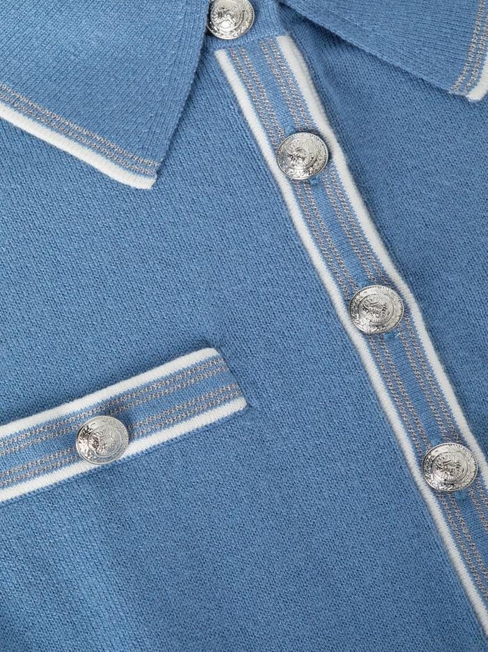 L'agence Pull Masaki Harbor Blue/Ivory/Nickel