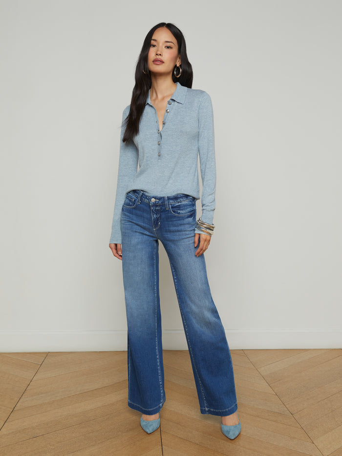 L'agence Pull Sterling Blue Haze/Nickel