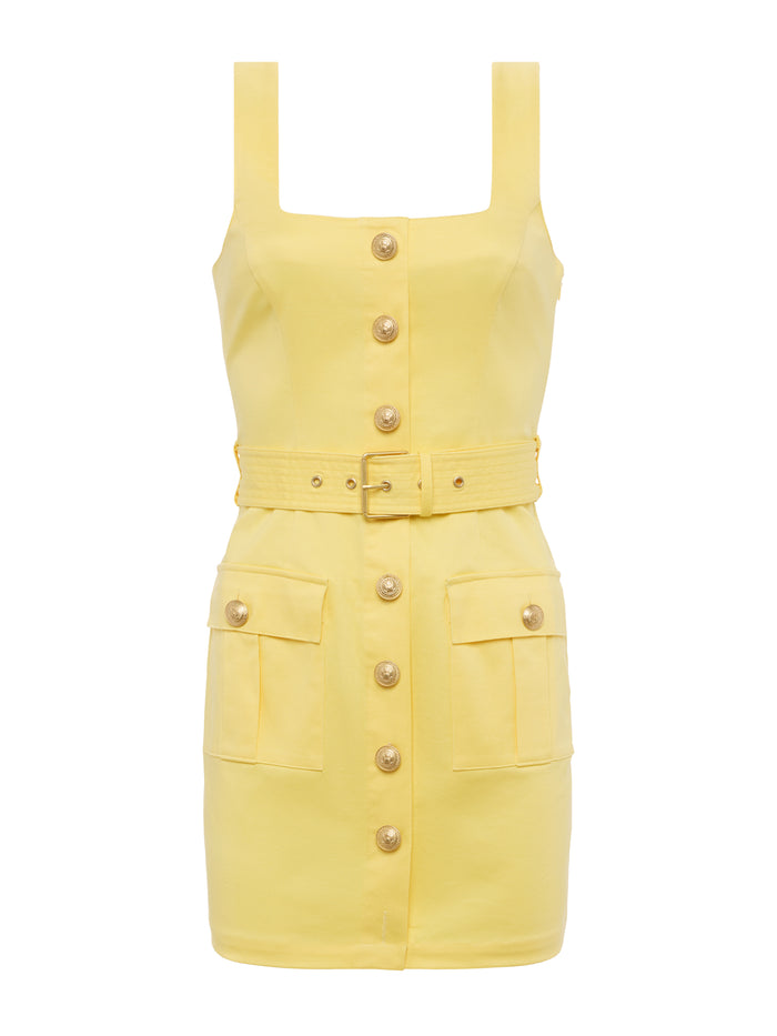 L'agence Robe Boutonnée Midy Pale Yellow