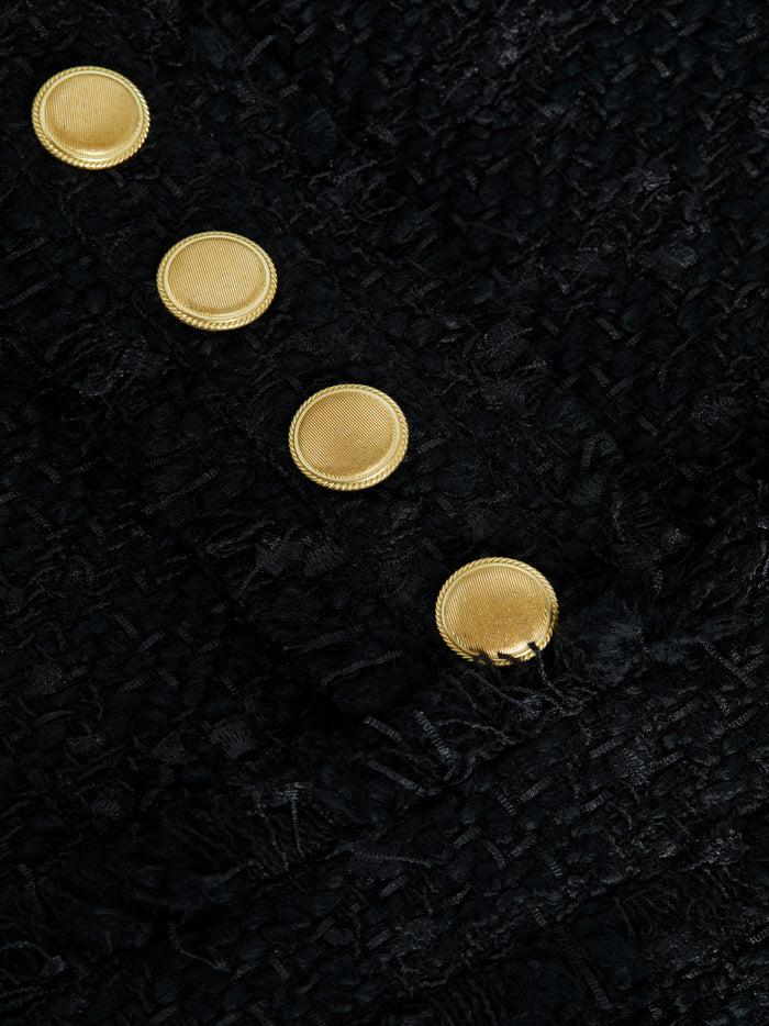 L'agence Robe Courte En Tweed Valli Black