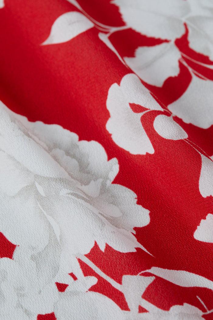 L'agence Robe De Plage Meghan Red/Ivory Ikebana