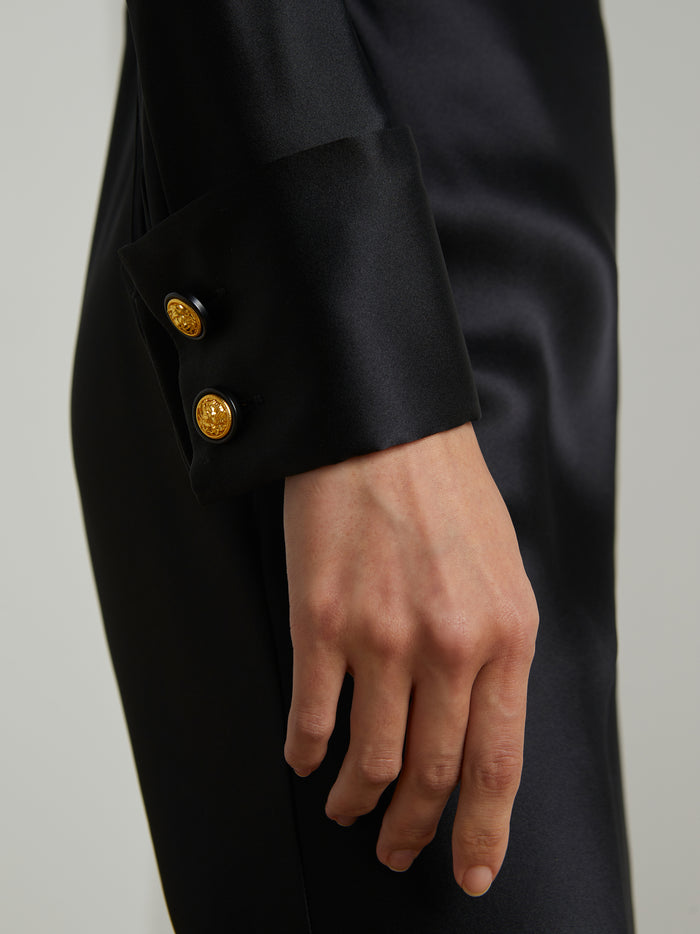 L'agence Robe De Soirée En Soie Melly Black