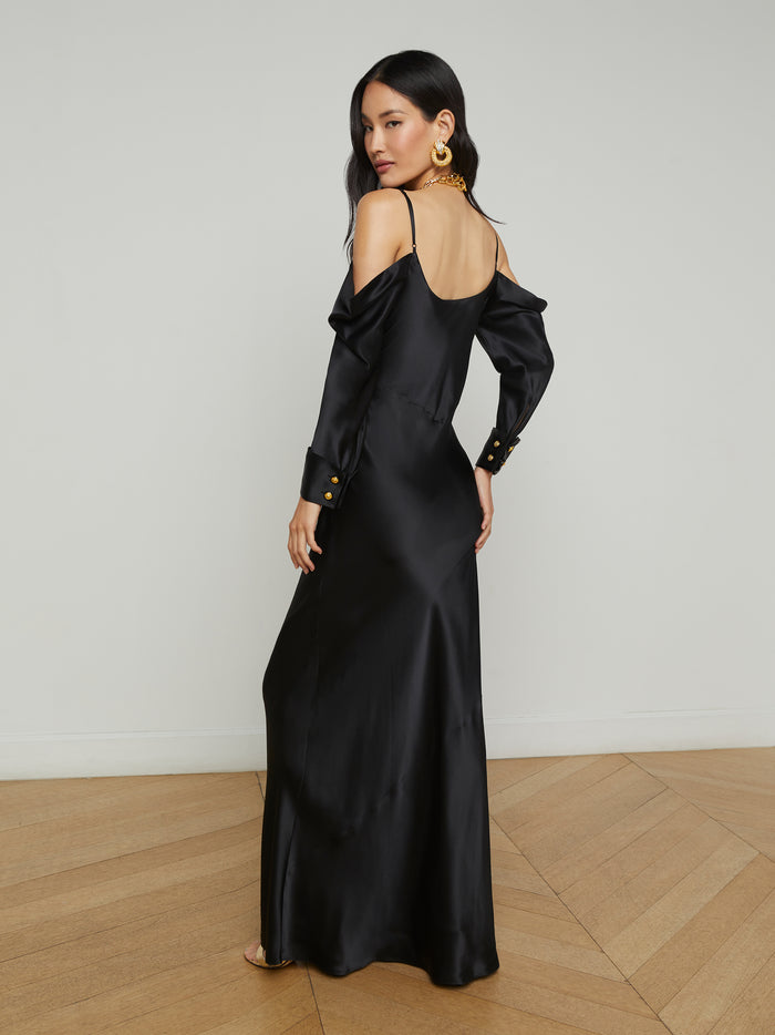 L'agence Robe De Soirée En Soie Melly Black