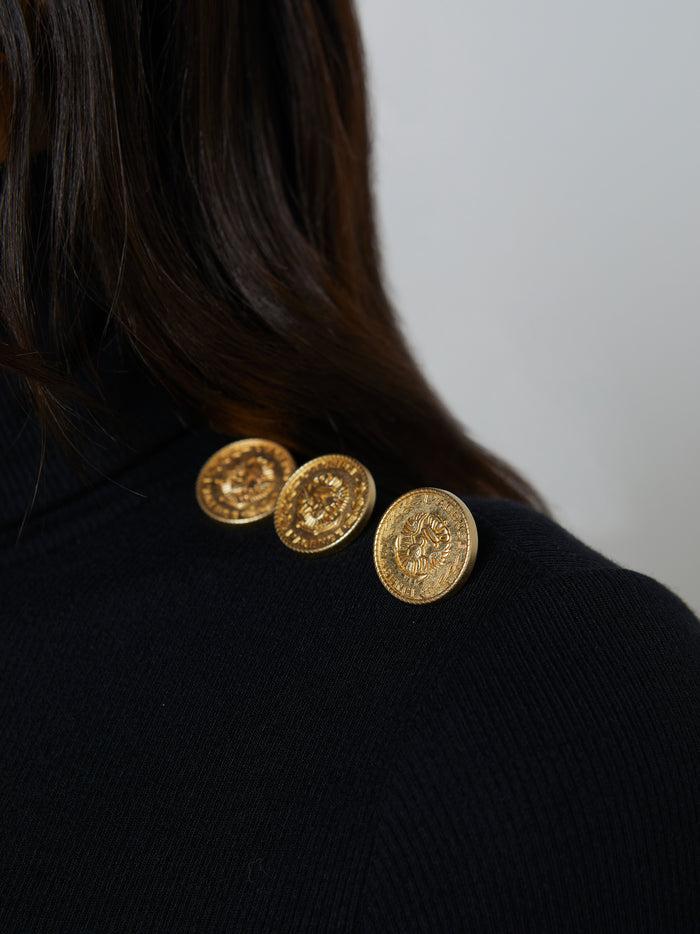 l'agence Robe en maille à  col roulé Violetta Black