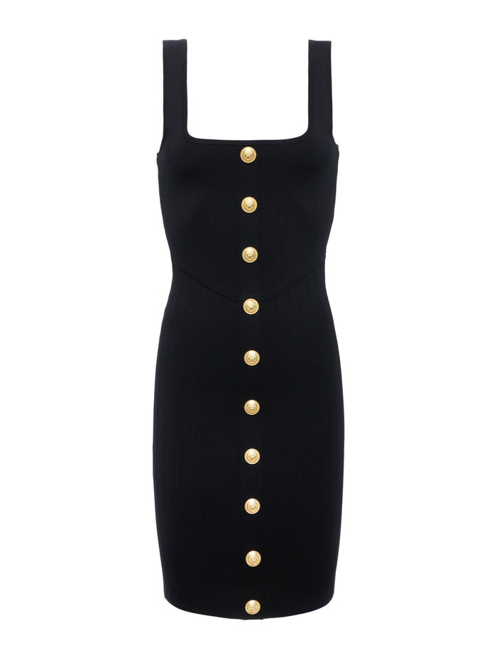 L'agence Robe En Maille Soleil Black/Gold