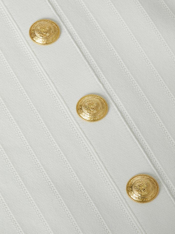 L'agence Robe En Maille Soleil Ivory/Gold