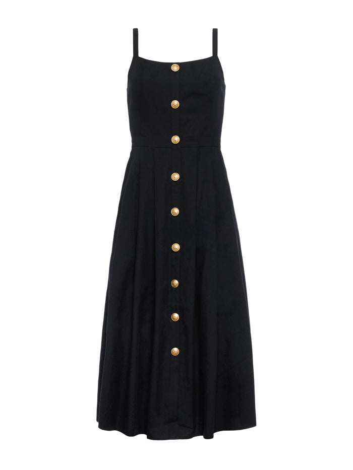 L'agence Robe En Popeline Esmeralda Black