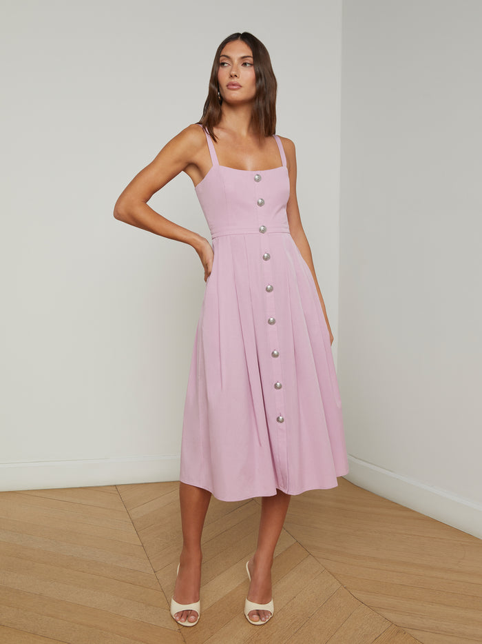 L'agence Robe En Popeline Esmeralda Mauve Mist