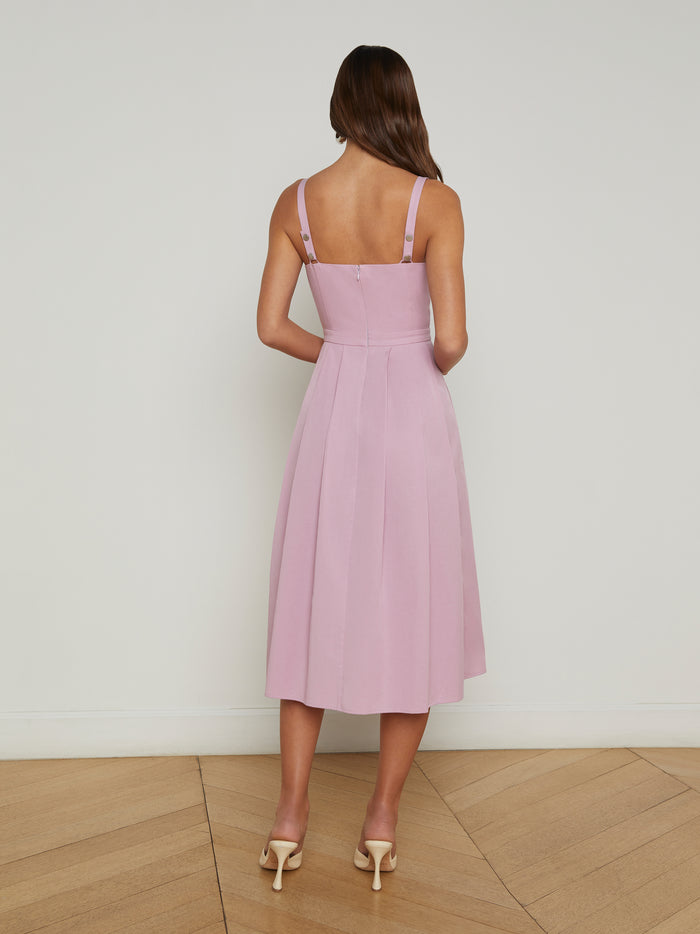 L'agence Robe En Popeline Esmeralda Mauve Mist