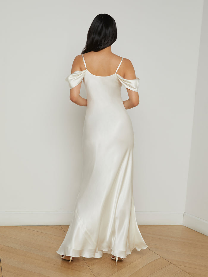L'agence Robe En Soie Kenna Ivory
