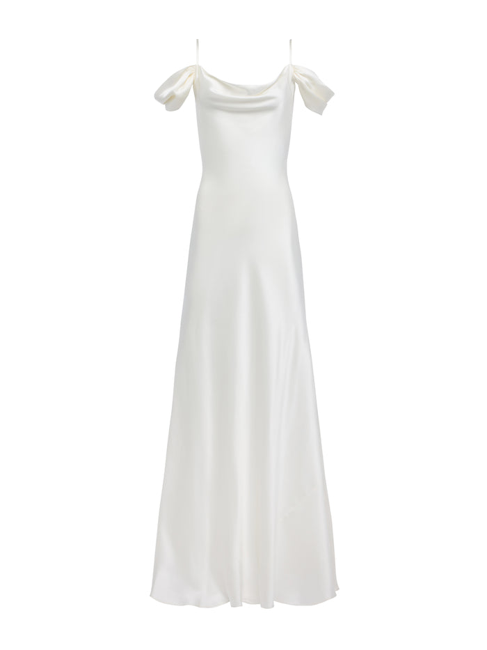 L'agence Robe En Soie Kenna Ivory
