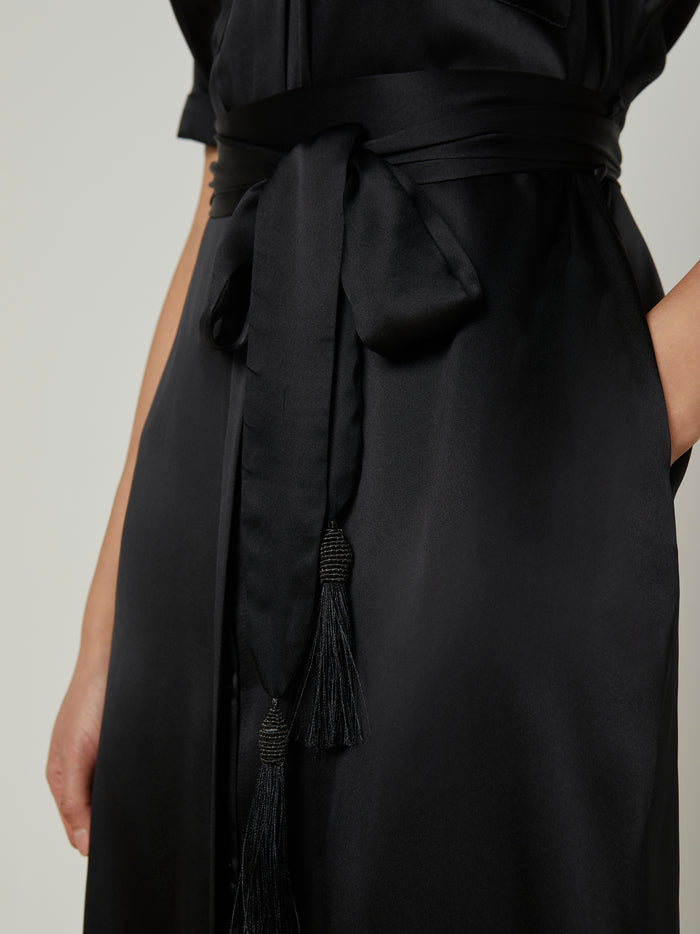 L'agence Robe En Soie Klement Black