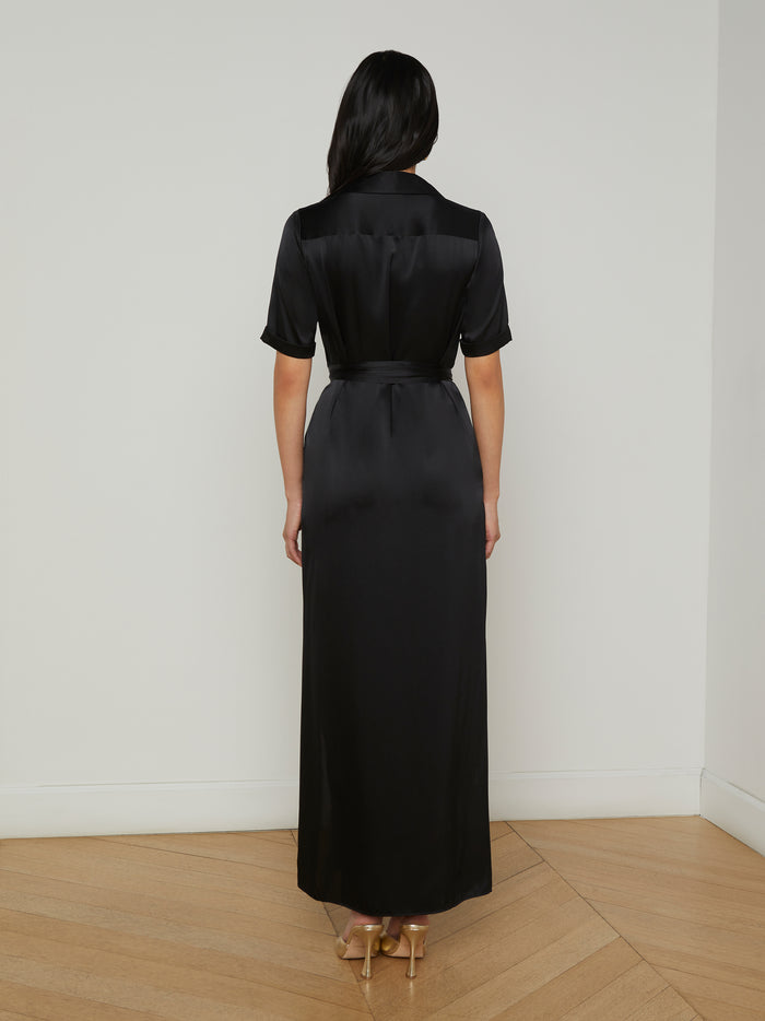 L'agence Robe En Soie Klement Black