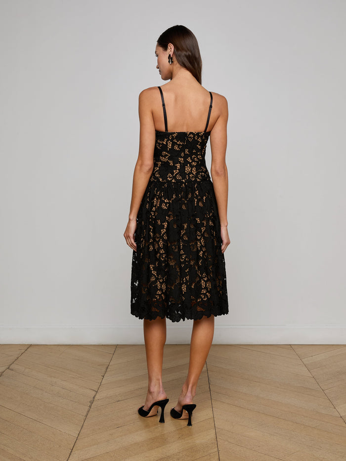 L'agence Robe Mi-longue Flyn Black