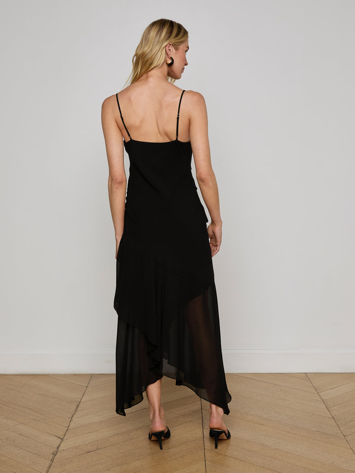 L'agence Robe Midi Sunniva Black