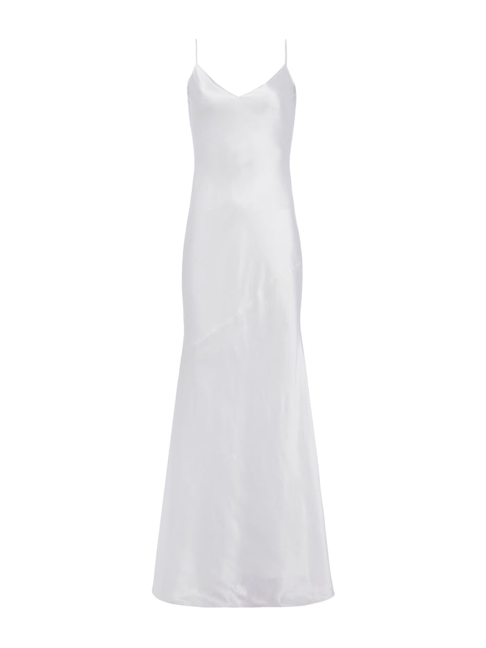 L'agence Robe Nuisette En Soie Serita White