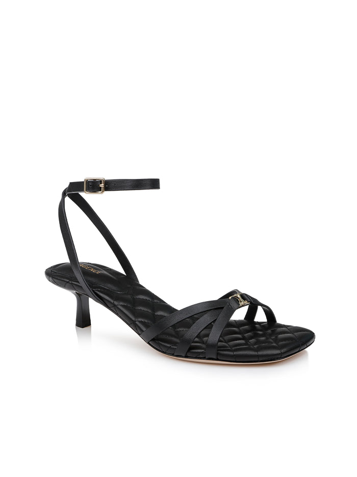 L'agence Sandales En Cuir Genette Black Leather