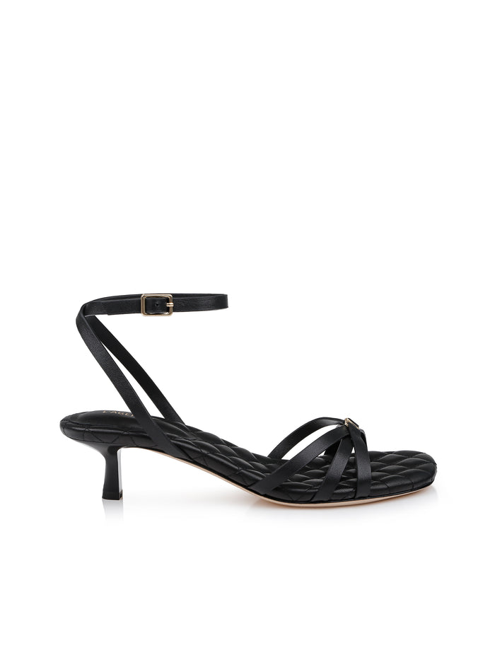 L'agence Sandales En Cuir Genette Black Leather