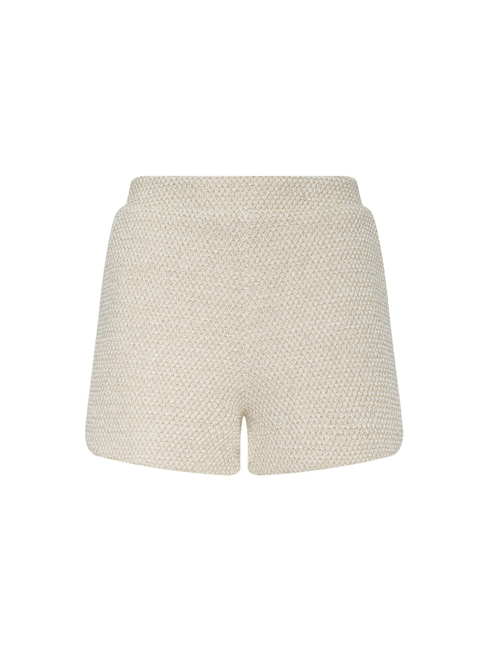 L'agence Short En Tricot Radlee White/Ivory/Gold