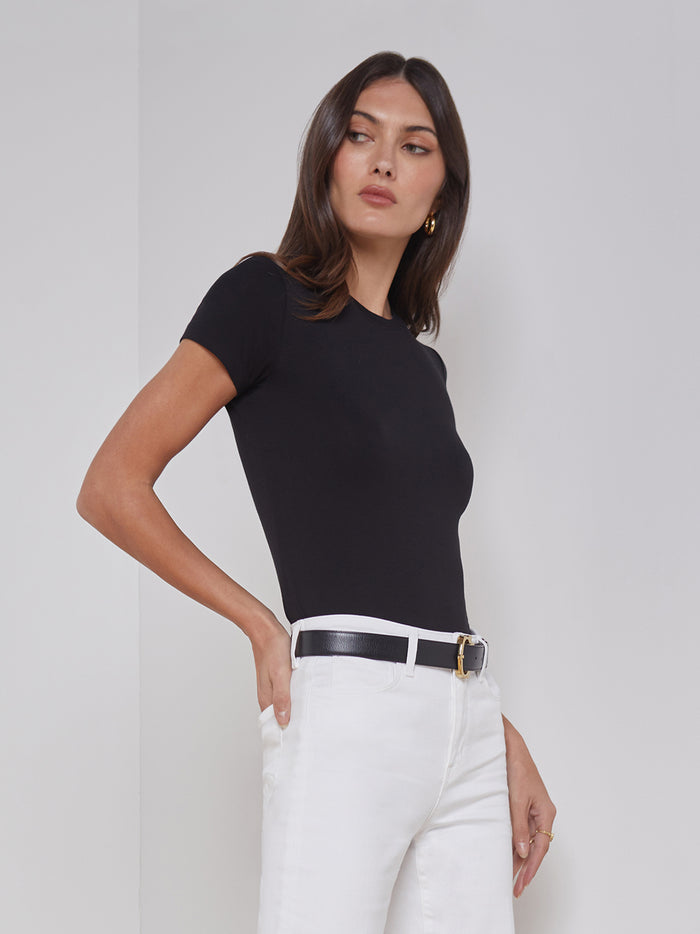 l'agence T-shirt ajusté Ressi Noir