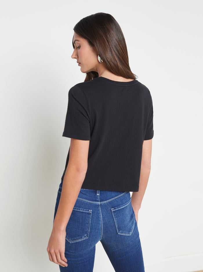 L'agence T-shirt Court En Coton Donna Black