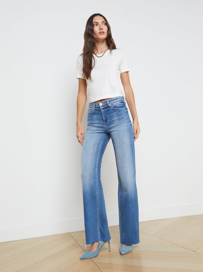 l'agence T-shirt court en coton Donna Blanc