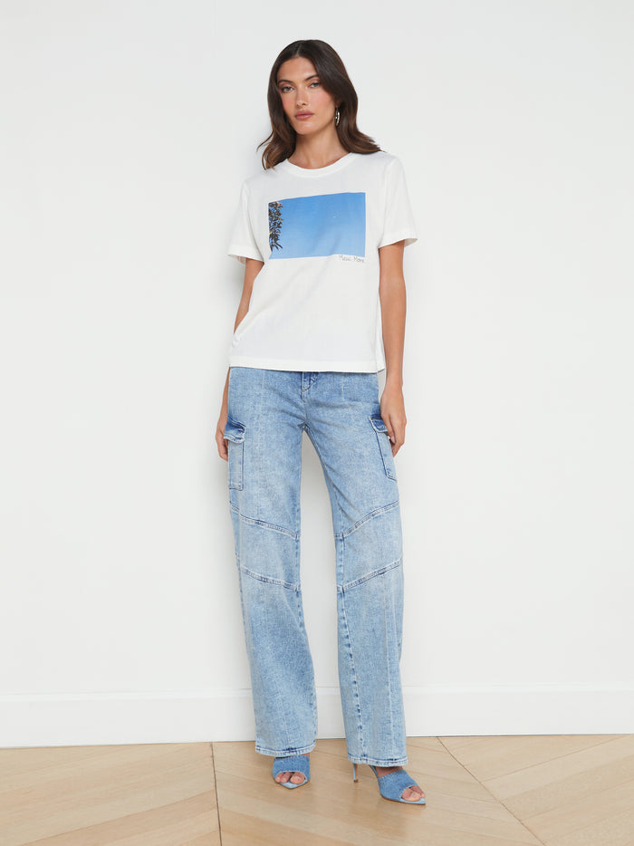 l'agence T-shirt Leilani Maui Moon White