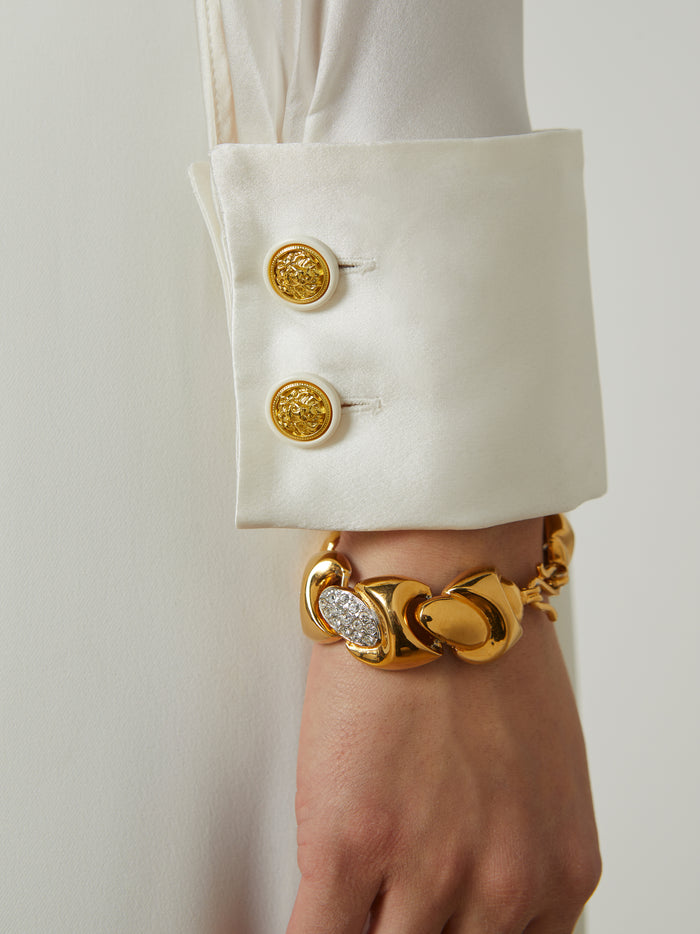 l'agence Top en soie Cavallo Ivory