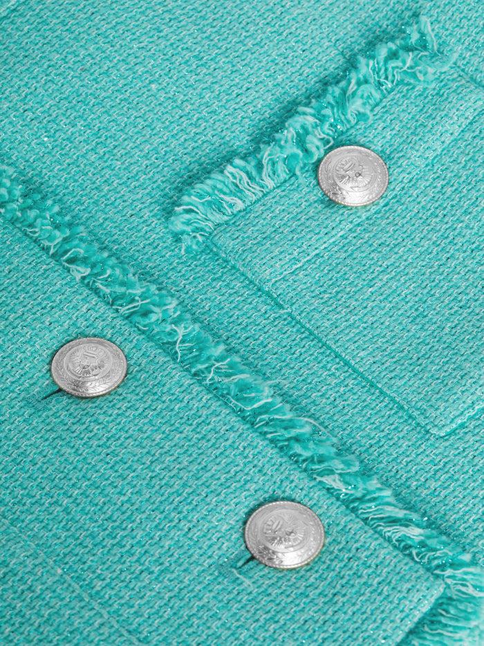 L'agence Veste à Col Sylvia Aqua/Nickel