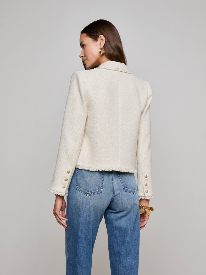 L'agence Veste à Col Sylvia Ivory/Light Gold