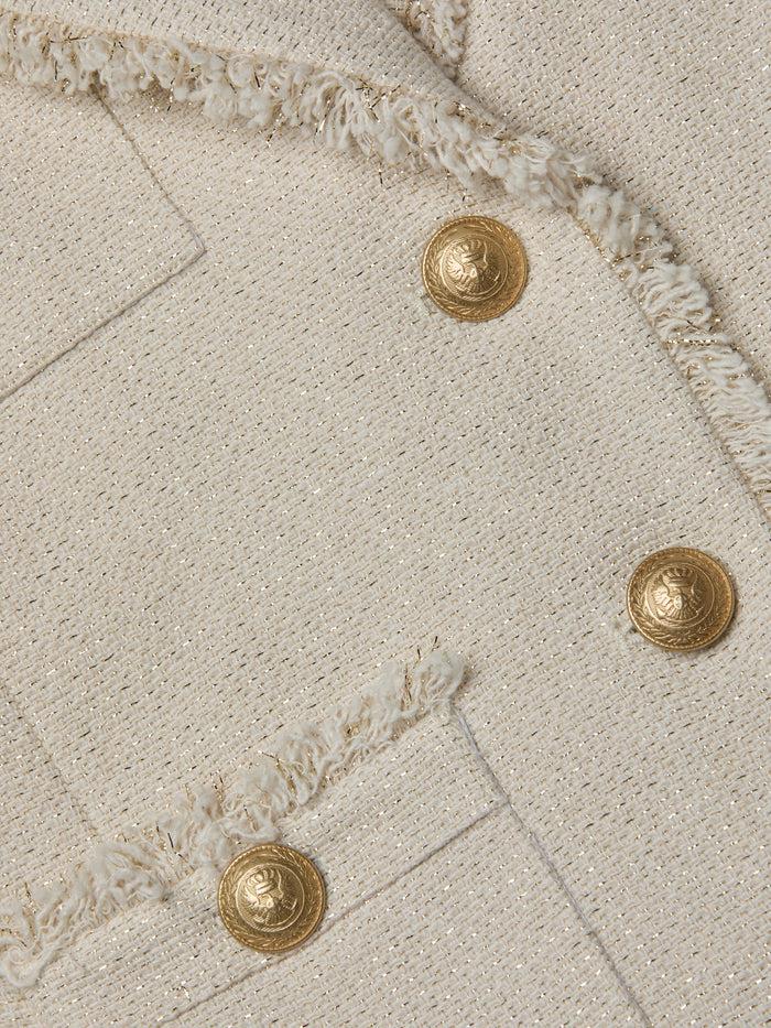 L'agence Veste à Col Sylvia Ivory/Light Gold